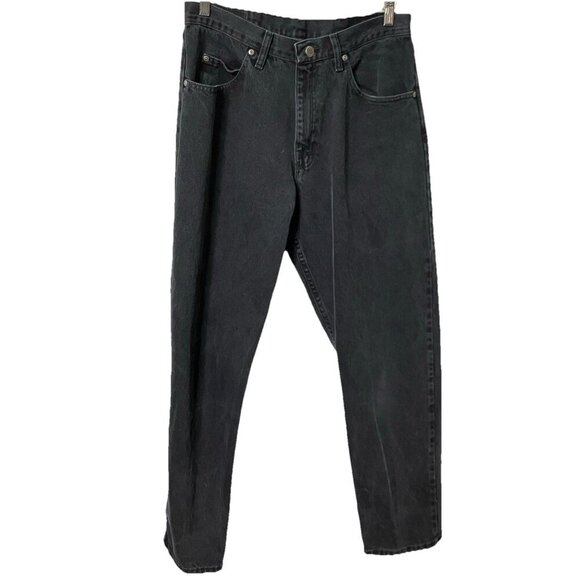 Vintage Wrangler Jeans Mens 34x32 Black Western Classic Straight Leg Dad Denim - Picture 1 of 9